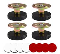 yotutun Pied Reglable pour Meuble, 4 Pièces 27-40 mm Pied de Meuble avec Pieds de Nivellement Anti-Rayures Percés ou Auto Adhésifs Pied de Table pour Armoires Pieds de Lit Tables Canapés