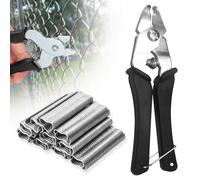 Yotutun Pince à Anneau Avec 1200 Clips, Agrafes Inoxydable Pour Coussins de Voiture, Clôtures, Cages Animaux de Compagnie, Grillage Métallique