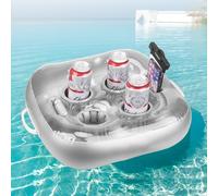yotutun Porte-Gobelets Gonflable avec 6 Trous, Porte Verre Piscine Gonflable Support Plateau Gonflable De Boisson Flottante Bar Flottant Piscine pour Party, Piscine, Fête, Plage