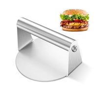 yotutun Presse à Hamburger, 5,5 Pouces Smash Burger Ronde en Acier Inoxydable Presse Steak Haché Antiadhésif Presse à Viande Presse à Galettes pour Steak, Burger, Patties, Barbecue