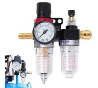 yotutun Réducteur de pression d'air comprimé, Séparateur D'Eau À Air Comprimé avec Manomètre filtre 1/4 "régulateur d'air Détendeur D'Air Comprimé pour Compresseur et Outils d'Air