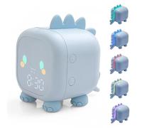 yotutun Réveil Enfant, Multifonctionnelle Réveil numérique Commande Tactile Snooze Réglable Veilleuse Compte à rebours Répétition Commande Vocale Horloge, Cadeau pour Enfants (Bleu)