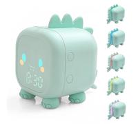 yotutun Réveil Multifonctionnelle avec Commande Tactile, Veilleuse Numérique, Snooze Réglable, Compte à rebours, Commande Vocale Horloge - Cadeau pour Enfants (Vert)