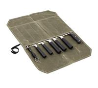 yotutun Sac à roulettes pour couteaux de chef - Avec 7 compartiments - Sac de rangement pour couteaux de cuisine - En toile cirée - Pour le camping, la randonnée - Vert armée, kaki