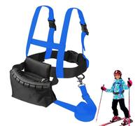 yotutun Sangle de ski et de snowboard pour enfants - Ceinture d'entraînement pour enfants - Sangle d'épaule de ski avec laisse amovible et sac - Accessoires pour filles et débutants - Bleu
