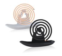 yotutun Spirale Anti Moustique, 2 Pièces Support de Bobine de Moustique Créatif Mosquito Coil Holder Cadre De Bobine De Moustique De Fer pour Chambre, Salon, Cuisine Et Bureau, Noir et Blanc