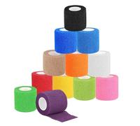 yotutun Tattoo Grip Cover, 12 Pièces Jetable Tatouage Grip Tape Bande Bandage Elastique Auto-Adhésif Tube de Préhension des Poignées pour Fournitures de Tatouage Accessoires de Machine (Colorée)