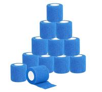 yotutun Tattoo Grip Cover, 12 Pièces Jetable Tatouage Grip Tape Bande Bandage Elastique Auto-Adhésif Tube de Préhension des Poignées pour Fournitures de Tatouage Accessoires de Machine (Bleu)