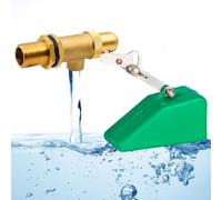 yotutun Vanne à Flotteur 1/2", Vanne en Laiton avec Bras Réglable Bille Flottante avec Flotteur en Plastique Remplissage Automatique pour Vache Cheval Abreuvoir Abreuvoir Citerne Eau