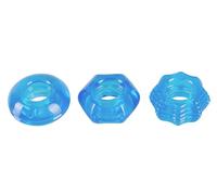 You 2 Toys Ensemble d'anneau de bite extensible Bleu Taille Unique