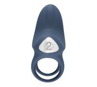 You 2 Toys Vibrating Double Ring Bleu Taille Unique
