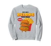 You and I Belong Together Forever (Graphique Burger & Fries) Sweatshirt