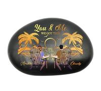 You And Me We Got This personnalisé Pierre imprimée Cadeau commémoratif pour couple à un être cher Cadeau d'anniversaire personnalisé pour maisons, pelouse et jardin Cadeau d'anniversaire personnalisé