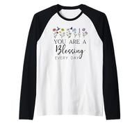 You are a Blessing God Quote Blessed Christian Bible Verse Manche Raglan