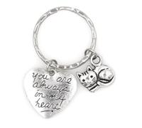 You Are Always In My Heart and Kitty Porte-clés avec breloque chat (KC 107 A)