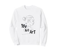 You are Art Minimalist Line Art Abstrait Visage Femme Sweatshirt
