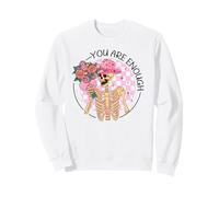 You are Enough Chapeau Western Amusant avec Bouquet Floral Sweatshirt