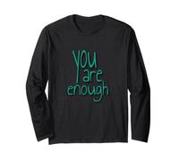 You are Enough Inspirational Quote Minimal Design Manche Longue