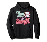 You are Enough Retro 70s Daisy Affirmation Positive Sweat à Capuche