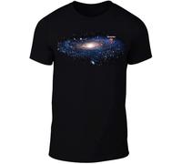 You are Here Men's T-Shirt Space Map Science Solar System Galaxy Infinity Black Manches Courtes(X-Large)