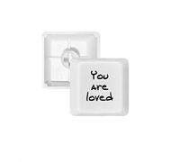 You Are Loved Inspirational Citation Sayings PBT Keycaps pour clavier mécanique Blanc OEM sans marquage R4 multicolore