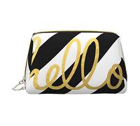 You are Magical Small Makeup Bag for Purse Cosmetic Bags for Women Leather Makeup Pouch with Zipper Make Up Bag For Travel, Hello Striped, Taille unique