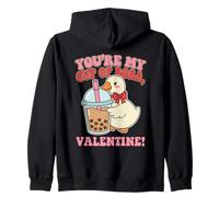 You are My Cup of Boba Goose Illustration Mignonne Saint-Valentin Sweat à Capuche