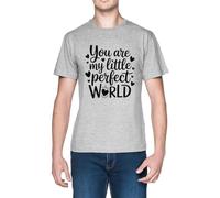 You are My Little Perfect World Grey Men's T-Shirt Tee