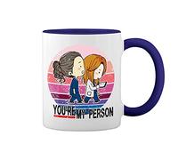 You Are My Person Greys Anatomy Vintage Logo Blanc tasse de café avec le bleu et poignée Rim Mug