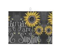 You are My Sunflowerprint - Tapis de séchage absorbant pour comptoir de cuisine, égouttoir à vaisselle, tapis de table antidérapant, set de table, 45,7 x 61 cm