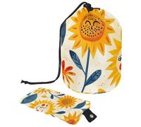 You are My Sunshine Trousse de maquillage de voyage pour femme, pliable avec cordon de serrage, trousse de toilette portable, Imprimé You Are My Sunshine, 9.9x6.9in/25.2x17.6cm;6x3.5in/15.2x8.8cm,