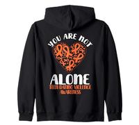 You are Not Alone Teen Dating Violence Wear Ruban Orange Sweat à Capuche