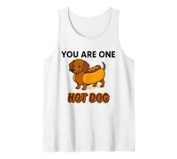 You are One Hot Dog - Teckel Rigolo de Style Cartoon Débardeur