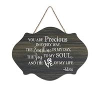 You Are Precious in Every Way, The Sunshine in My Day Plaque murale imprimée en bois rustique avec citations d'art mural moderne pour bureau, nouvelle maison, cadeau, 15,2 x 25,4 cm