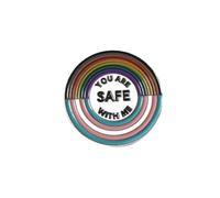 You Are Safe with Me, Épinglettes en alliage, arc-en-ciel, rétractable, cadeau d'infirmière, médecin, police, bobine de broche pour sac à dos