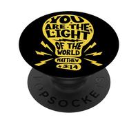 You are The Light Catholic Bible Verse Matthieu PopSockets PopGrip Adhésif