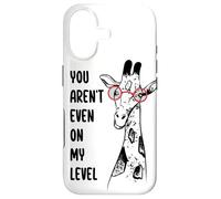 You aren't Even on My Level Lunettes Girafe pour Amoureux des Animaux Coque pour iPhone 17