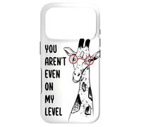You aren't Even on My Level Lunettes Girafe pour Amoureux des Animaux Coque pour iPhone 17 Pro