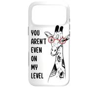 You aren't Even on My Level Lunettes Girafe pour Amoureux des Animaux Coque pour iPhone 17 Pro Max