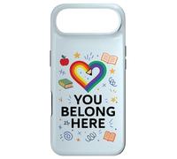 You Belong Here Crayon Arc-en-Ciel Cœur Pride Teacher LGBTQ+ Coque pour iPhone Air