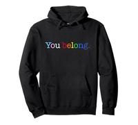 You Belong Transgenre Rainbow Colors LGBT Pride Parade Meme Sweat à Capuche