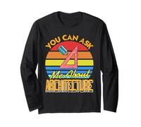 You Can Ask Me About Architecture Cadeau Amusant rétro Manche Longue