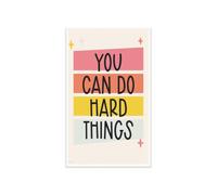You Can Do Hard Things Classroom Poster Growth Mindset Motivational Decor Positive Affirmation Resilience Encouragement Wall Art for Teacher Gift Homeschool Must Have(Framed,08x12inch(20x30cm))