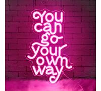 You Can Go Your Own Way Enseigne Au Néon Enseignes Lumineuses Led Roses Pour Décoration Murale Neon Sign Usb Intensité Variable Pour Chambre À Coucher Salon Dortoir Salle De Classe