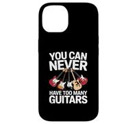 You Can Never Have Too Many Guitars Funny Guitar Player Coque pour iPhone 14