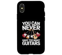 You Can Never Have Too Many Guitars Funny Guitar Player Coque pour iPhone X/XS