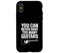 You Can Never Have Troo Many Guitars Music Lover Coque pour iPhone X/XS