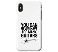You Can Never Have Troo Many Guitars Music Lover Coque pour iPhone X/XS