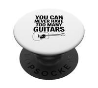 You Can Never Have Troo Many Guitars Music Lover PopSockets PopGrip Adhésif