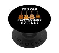 You Can Never Have Troo Many Guitars Music PopSockets PopGrip Adhésif
